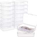 BENECREAT 16 Pack Rectangle Clear Plastic Bead Storage Containers Box Case with lid for Earplugs PillsTiny Bead Jewerlry Findings - 2.9x1.92x0.78 Inches