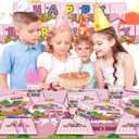 122Pcs Super Bros Peach Party Disposable Tableware Supplies Girls Princess Birthday Table Decoration Kit for 20-Guests Includes Banner, Tableloth, Plates, Cups, Napkins, Forks and Knives