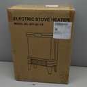 Electric Fireplace Stove Heater - Freestanding Fireplace Heater for Indoor Use with Realistic 3D Flame, Adjustable Thermostat & Remote, Quiet, Timer for Living Room and Bedroom (Matte Black)