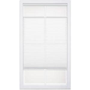 DEZ FURNISHINGS Cordless 1" Light Filtering Top Down Bottom Up Cellular Shade, 24.5"W x 64"H, White