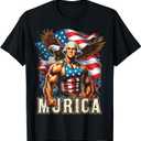 4th of July Patriotic Funny George Washington July 4th USA T-Shirt, Size: Small