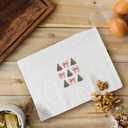 2 x Pink Bow Christmas Tree Hand Towel 16x24 Inches  Elegant Holiday Decor Towel for Bathroom, Kitchen or Guest Room