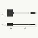 Belkin USB C to HDMI Adapter + USBC Charging Port to Charge While You Display, Supports 4K UHD Video, Passthrough Power up to 60W for Connected Devices, Compatible with MacBook, iPad, Windows