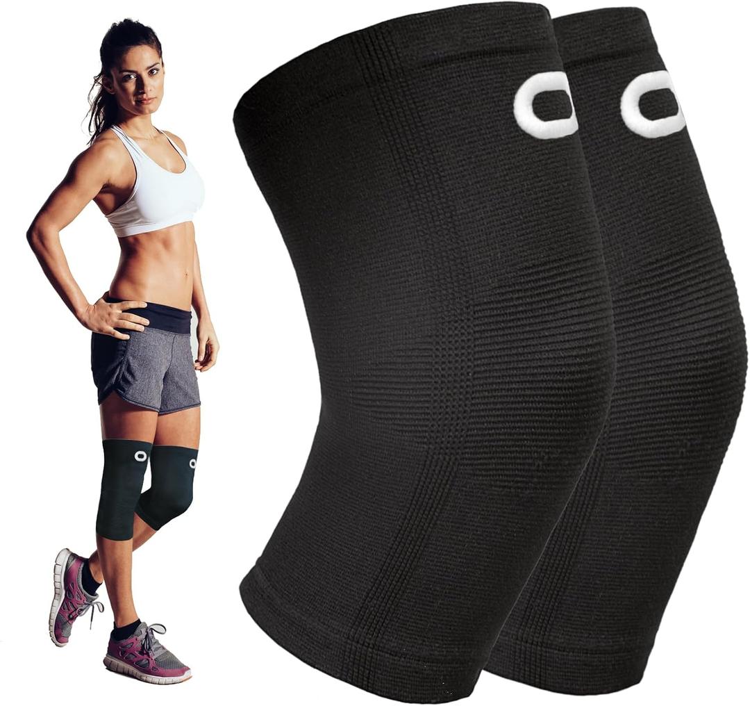 Knee Brace for Women & Men (Pair) Knee Sleeves for Running, Workout, Weightlifting & Sports Compression Knee Support for Knee Pain Relief, Meniscus Tear & Arthritis (Black)