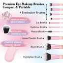 74 Colors Makeup Palette with 10-Piece Makeup Brush Set  All-in-One Full Face Makeup Kit, Eyeshadow, Lip Color, Blush & Contour Set, Gift for Women