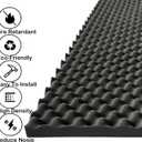 4 PCS Acoustic Panels,48''X24''X2'' Egg Crate Foam Soundproof Foam Wall Panels,High Density Fireproof Noise Cancelling Foam Studio Foam Panel,Noise (Black)