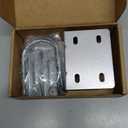 Pole Mounting Bracket, Antenna Mount Bracket, Heavy Duty Antenna Pole Mount, Outdoor Antenna Pole Mast Mount Bracket with Double U Bolt Clamp V Jaw Bracket Not Include Pole