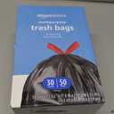 Amazon Basics Multipurpose Drawstring Trash Bags, 30 Gallon Capacity, Tear Resistant, 50 Count (Previously Solimo)