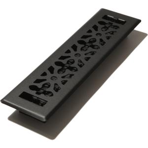 Decor Grates AGH212-BLK Gothic Floor Register, Textured Black, 2x12 Inches