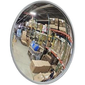 26” Outdoor Acrylic Convex Mirror/Plastic Back – Round Safety Mirror for Driveways, Stores, Warehouses & Wall Mount – Wide-Angle View – Model OC2600-convex mirror backing is either gray or black