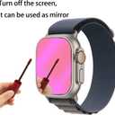3 Pack Anti-Blue Privacy Tempered Glass for Apple Watch Ultra 3/2 / Watch Ultra 49MM Anti-Spy Screen Protector Film Electroplated Gradient Colorful