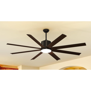 72 Inch Ceiling Fan with Light and Remote & App Control, Indoor Outdoor Ceiling Fan Light with 8500 CFM 6-Speed Strong Wind, 3 Colors Dimmable Reversible Quiet DC Motor, 8 Blades