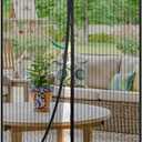 Magnetic Screen Door Mesh, Fit Door 42 x 84 inch, Black Actual Net Screen Size Include Edges 44" x 86" for Patio, Sliding Door, Keeps Bugs Out, Fresh Air Flow, Self Closing
