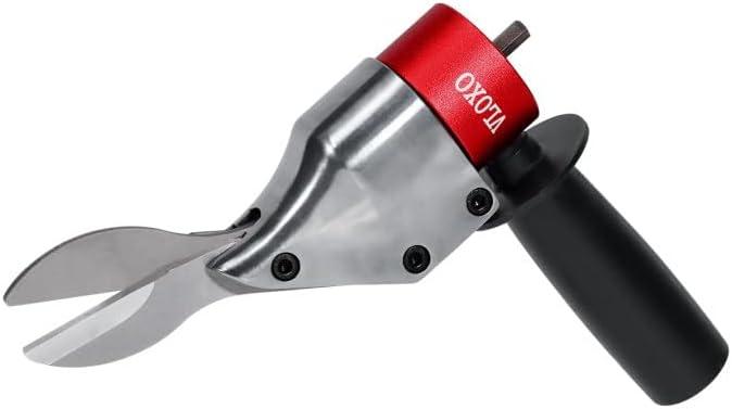 VLOXO Drill Metal Shear Attachment, Shear Metal Cutter with 360-Degree Pivoting Head Cordless Electric Drill Attachment Professional Metal Cutting Tool for Cuts Iron Sheet Aluminum and Copper