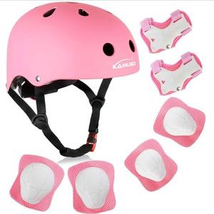 KAMUGO Kids Bike Helmet, Toddler Helmet for Ages 2-8 Boys Girls with Sports Protective Gear Set Knee Elbow Wrist Pads for Skateboard Cycling Scooter Rollerblading