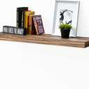 WELLAND 12" Deep Wall Shelves, Floating Wall Shelf Large Floating Shelves, 35.43" L x 11.81" D x 2" T, Deeper Than Others, Retro