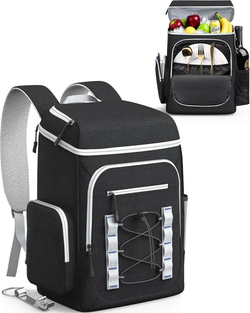 HOTOR Backpack Cooler Bag - 30/45 cans Large Backpack Coolers Insulated Leak Proof with Multiple Pockets, Small Cooler as Beach Cooler for Travel, Hiking, Camping  HOTOR Backpack Cooler Bag - 30/45 cans Large Backpack Coolers Insulated Leak Proof with Multiple Pockets, Small Cooler as Beach Cooler for Travel, Hiking, Camping