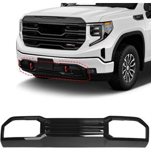 Front Lower Skid Plate Valance Compatible with GMC Sierra 1500 2022 2023 2024 Black OEM SFOE8678GBK