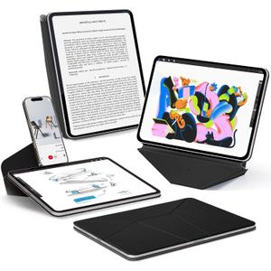 MOFT Dynamic Folio Case for iPad mini 7 A17 Pro (2024), iPad mini 6 (2021), Silm Magnetic Stand Case with 20+ Viewing Angles, Auto Wake/Sleep, Ultra Thin, Jet Black