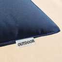 MIULEE Pack of 2 Decorative Outdoor Waterproof Pillow Covers Square Garden Cushion Sham Throw Pillowcase Shell for Patio Tent Couch 18x18 Inch Dark Blue