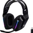 Logitech G733 Lightspeed Wireless Gaming Headset, Suspension Headband, Lightsync RGB, Blue VO!CE Mic, PRO-G Audio  Black, Gaming Headset Wireless, PC, PS5, PS4, Switch Compatible