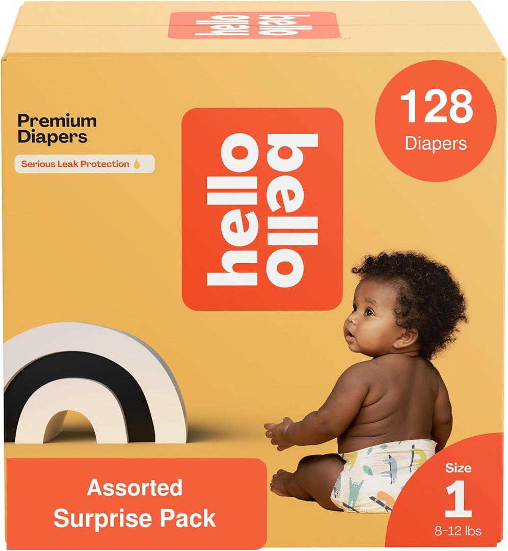 Hello Bello Diapers Assorted Gender Neutral Surprise Pack, Size 1 128ct