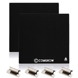 Comgrow 2PCS Ender 3 Pro Glass Bed, Upgraded Tempered Glass Plate with Bed Clips, Ender 3 Build Plate 235x235x4mm for Creality Ender 3 Pro/Ender 3 V2/Ender 3 V2 Neo/Ender 3 Neo/3 S1/3 S1 Pro/5 Pro