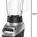 BLACK+DECKER PowerCrush Multi-Function Blender with 6-Cup Glass Jar, 4 Speed Settings, Silver