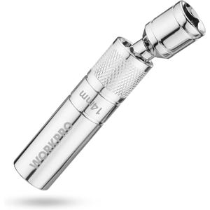 WORKPRO 14 mm Magnetic Spark Plug Socket with Magnetic Design, Swivel Thin Wall Spark Plug Socket, 3/8" Drive x 4" Total Length, 360 Degree Swivel, 12 Point