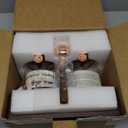 Glass Coffee Container with Wooden Shelf, 2 x 40 FLOZ Coffee Bean Storage with Sealed Closure Clips and Copper Spoon, Kitchen Large Capacity Food Storage Jar, Ground Coffee Container