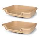 KittyGoHere Senior Cat Litter Box, Large Litter pan, Open Top Low Entrance Kitty Litter Box, Lightweight Low Entry Litters Box, Durable, Made in USA - Beach Sand)