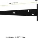 SEUNMUK 6 Pack 6 Inch T Strap Hinges Gate, Heavy Duty Door Hinges with 36 Mounting Screws, Black Barn Gate Hinges for Fence, Cabinet, Shutter, Gate, Shed ﻿