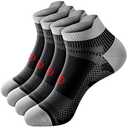 PAPLUS Compression Socks for Men & Women, Low Cut Ankle Running Socks with Arch Support, Plantar Fasciitis Relief for Walking, Cycling, Golf, Travel, Nurses, 2 Pairs, L/XL