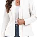 Womens Blazers Dressy Notched Lapel 2025 Work Office Casual Long Sleeve Open Front Blazer Jacket