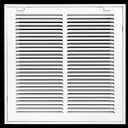 HVAC Premium 14'' X 14'' Steel Return Air Filter Grille for 1'' Filter - Removable Face/Door - HVAC Duct Cover - Flat Stamped Face - White [Outer Dimensions: 16 5/8''w X 16 5/8''h]