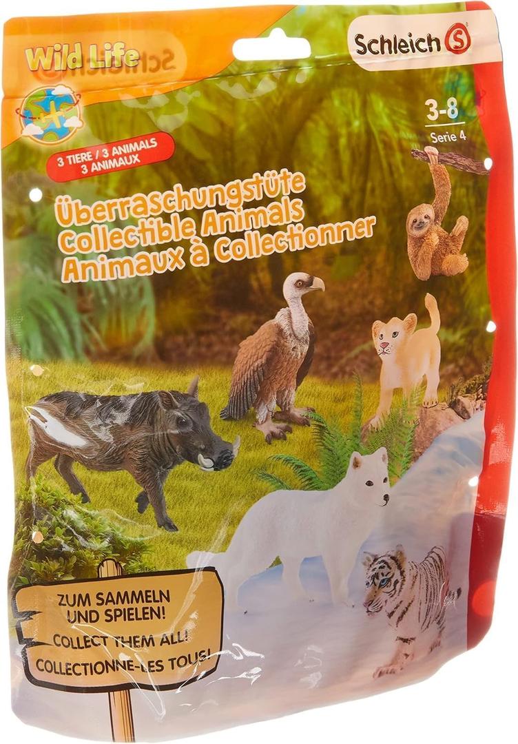 Schleich Wild Life, 3-Piece Surprise Toy for Kids with Assorted Wild Animals