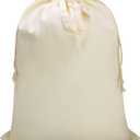 Canvas Laundry Bag 33"x 35", Thick Cotton Laundry Bag with Handles & Drawstring, Extra Large Heavy Duty Washable Basket Liner Hamper Liner Canvas Storage Sack (Beige XL, 1 Pack)