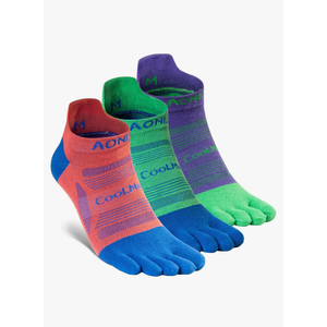 AONIJIE Toe Socks for Men and Women High Performance Athletic Running Five Finger Ankle Socks, S