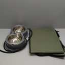 Pet Heated Bowl for Cat Dog, Freeze-Proof Warming Animal Food Feeder with Anti-Chew Cord, Waterproof & Thermostat Heating Bowls Removeable, (2 x 23 fl oz, Grey)