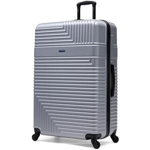 InUSA RESILIENCE Luggage with Spinner Wheels | Durable Lightweight Hardside Suitcase, Travel Bag with Handle and Trolley, 32-Inch Extra-Large Checked Luggage | Silver