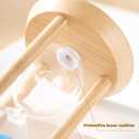 3 x 100% Bamboo Sand Timers, Hourglass Sand Timers 15Min, Wooden Sandglass Timer for Toothbrush Timer Games Classroom Home Office CookingOrange+15Min