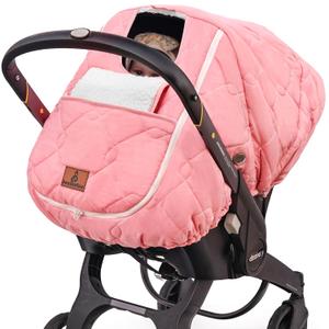 Winter Carseat Cover for BabyWaterproof Baby Car Seat Cover Compatible with Doona Car Seat and StrollerCold Weather Warm Car Seat Covers for Babies, Keeps Babies Warm and Cozy (Pink)