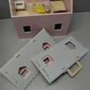 WoodTrove Dollhouse, Wooden Dollhouse for Kids, Foldable Wooden Doll House Dolls and Wooden Furniture, Gift for Boys Girls Kids Ages 3+
