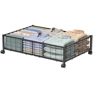 Hleelomi Under Bed Storage with Wheels, 360° Rotating, No-Assembly Underbed Storage Containers, 1 PACK