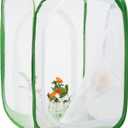 Two Doors Large Monarch Butterfly Habitat, Insect Mesh Cage, Caterpillar Enclosure Terrarium Pop-up (24 x 24 x 36 inches)