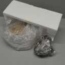 Lynnoland Industrial Semi Flush Mount Ceiling Light Brushed Nickel, Clear Glass Shade Ceiling Light Fixture, Farmhouse Light Fixture for Hallway Corridor Kitchen Bathroom Bedroom Foyer (Large)