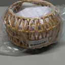 1 Pack Farmhouse Light Fixtures Ceiling Mount,Mini Rattan Boho Semi Flush Mount Ceiling Light,Hand Woven Hallway Light Fixtures for Bedroom Entryway Nursery Study Room