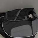 Hands-Free Sling Pet Carrier for Cats and Small Dogs up to 10lbs  Travel Set Includes Foldable Water Bowl & ID Card  Breathable Mesh, Safety Hook & Adjustable Padded Strap for Walking & Travel (Black)