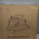 Foldable Baby Walker with Wheels  9 Adjustable Heights, Reinforced Frame, Activity Center with Music & Lights, Removable Tray, Two Rear Wheel Modes (Swivel or Forward-Only) for Babies 6-18 Months (Rose pink)