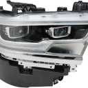 Priprilod Full LED Headlight Assembly Compatible with Dodge Ram 1500 2019 2020 2021 2022 68316084AD CH2503321 Right Passenger Side Projector HeadLamp Chrome Bezel w/DRL